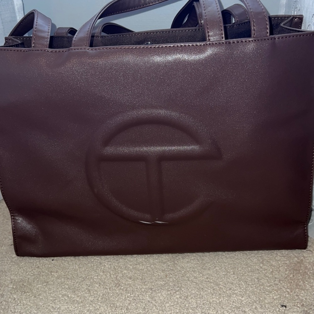 Medium Chocolate brown Telfar Shopping tote.